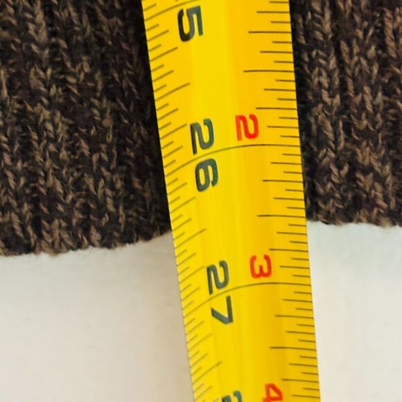 Oscar De La Renta 1/4 Zip Sweater Men's Sz XL Brown Marled Sherpa Lined Collar - Picture 8 of 8